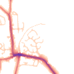 Daytime road noise heatmap for NE20 9XQ