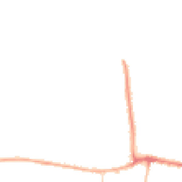Night-time road noise heatmap for NE20 9ZH