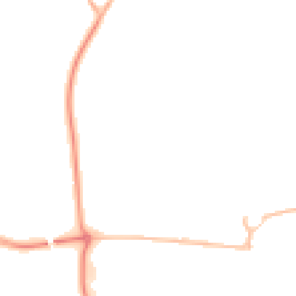 Night-time road noise heatmap for NE23 1AL