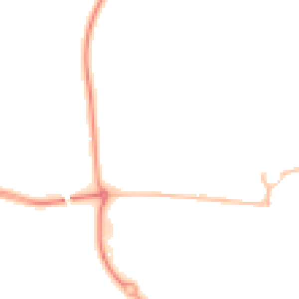 Night-time road noise heatmap for NE23 1AW