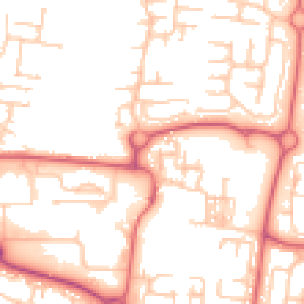 Daytime road noise heatmap for NE23 1AX