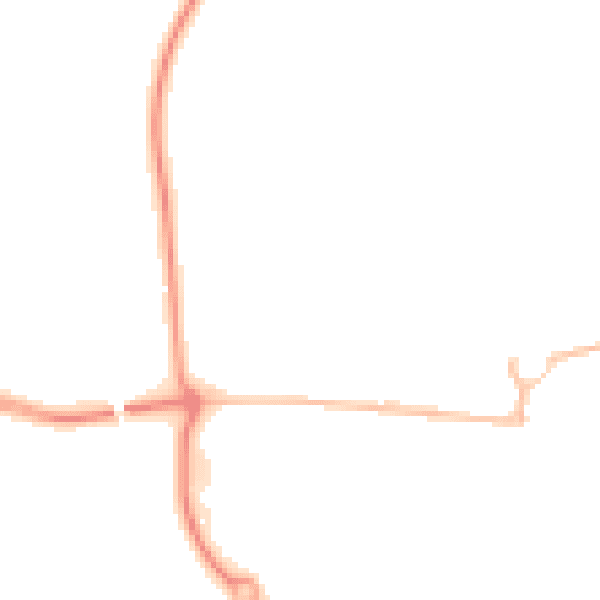 Night-time road noise heatmap for NE23 1AY