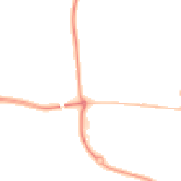Night-time road noise heatmap for NE23 1BH