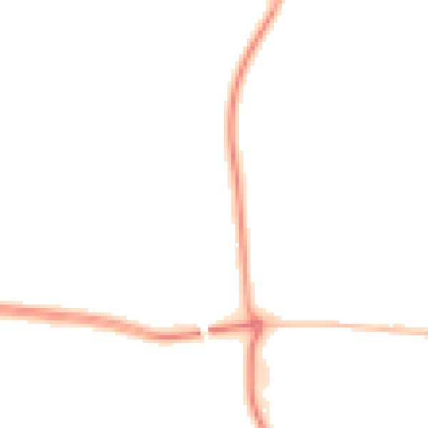 Night-time road noise heatmap for NE23 1BN