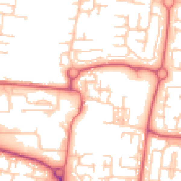 Daytime road noise heatmap for NE23 1DW