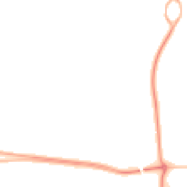 Night-time road noise heatmap for NE23 1EY