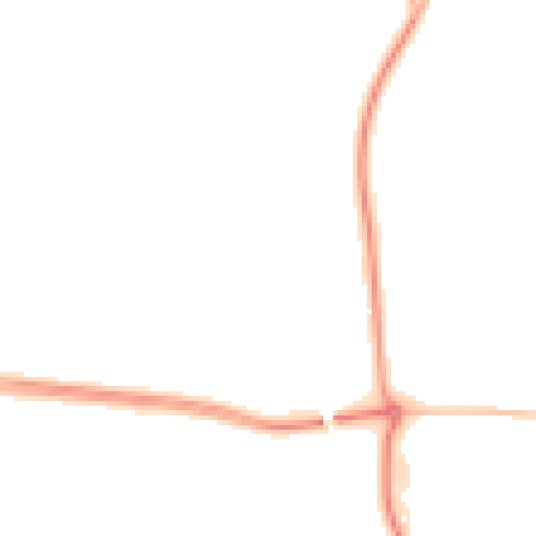 Night-time road noise heatmap for NE23 1EZ