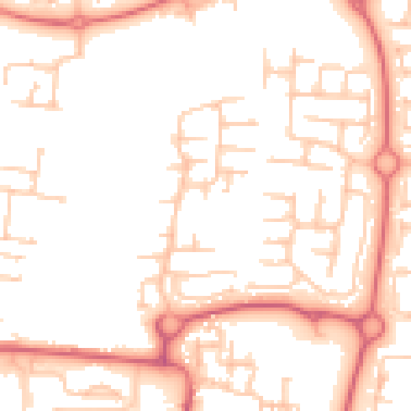 Daytime road noise heatmap for NE23 1TB