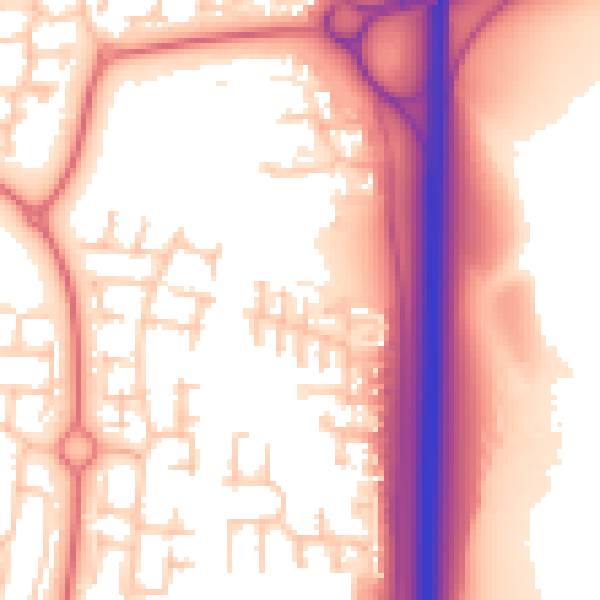 Daytime road noise heatmap for NE23 2SD