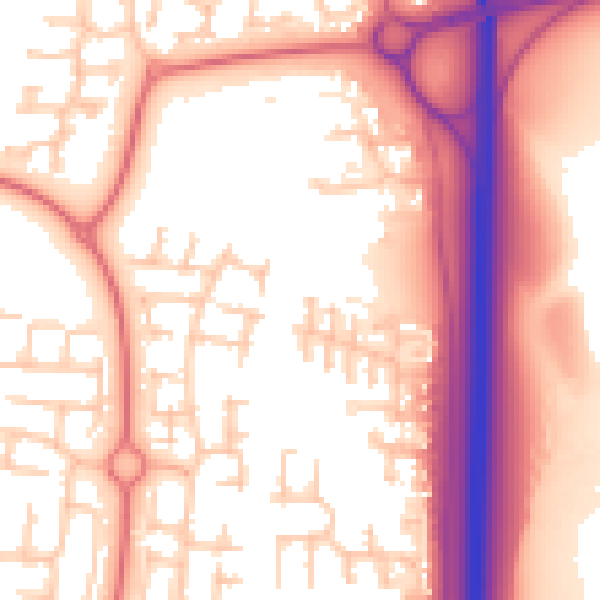 Daytime road noise heatmap for NE23 2SF