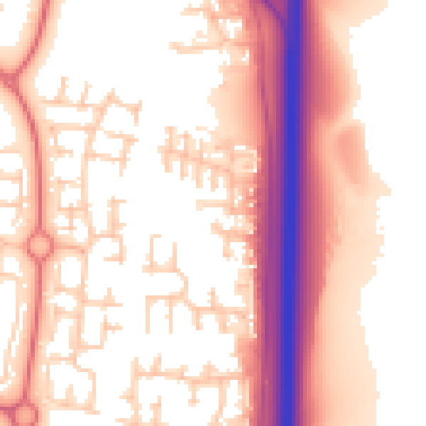 Daytime road noise heatmap for NE23 2SP