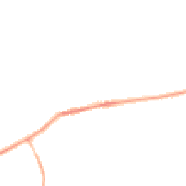 Night-time road noise heatmap for NE23 7HF