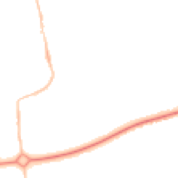 Night-time road noise heatmap for NE23 7LD