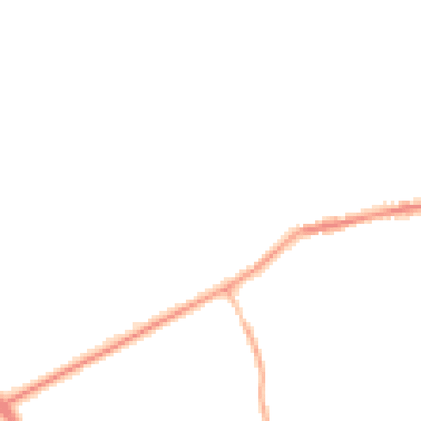 Night-time road noise heatmap for NE23 7TG
