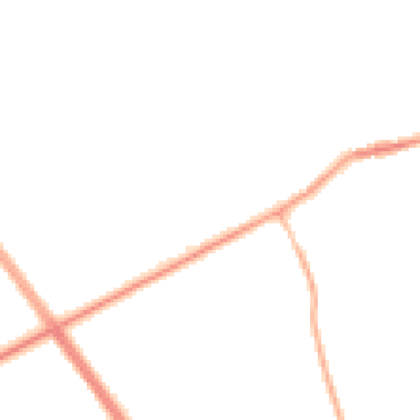 Night-time road noise heatmap for NE23 7TN