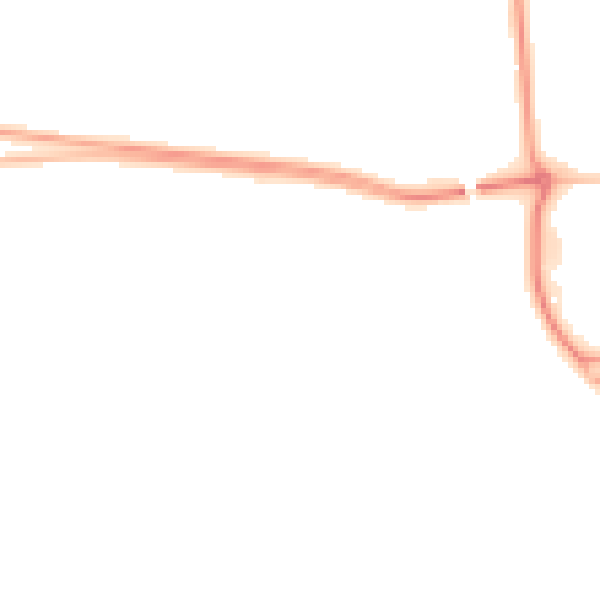 Night-time road noise heatmap for NE23 8DU