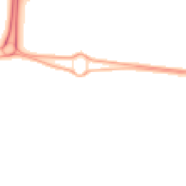 Night-time road noise heatmap for NE23 8JD
