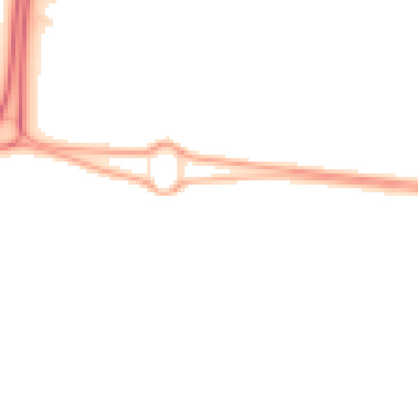 Night-time road noise heatmap for NE23 8JE