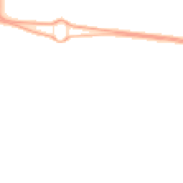 Night-time road noise heatmap for NE23 8JW