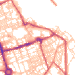 Daytime road noise heatmap for NE24 1AH