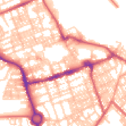 Daytime road noise heatmap for NE24 1BG