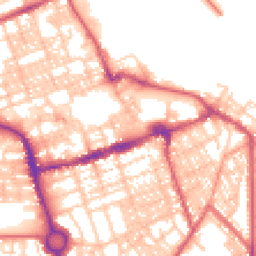 Daytime road noise heatmap for NE24 1BQ