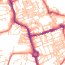Daytime road noise heatmap for NE24 1DU
