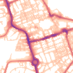 Daytime road noise heatmap for NE24 1EH