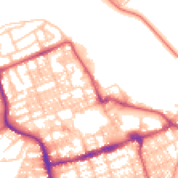 Daytime road noise heatmap for NE24 1ER
