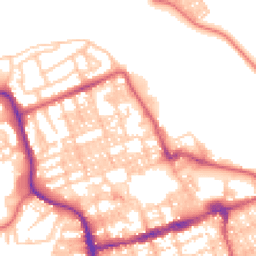 Daytime road noise heatmap for NE24 1EW