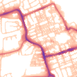Daytime road noise heatmap for NE24 1HG