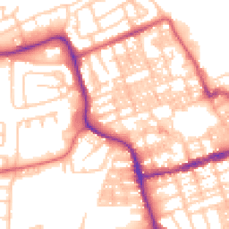 Daytime road noise heatmap for NE24 1HJ
