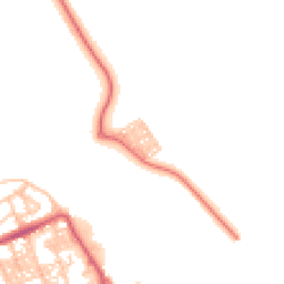 Daytime road noise heatmap for NE24 1SB