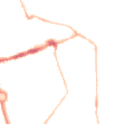 Night-time road noise heatmap for NE24 2EE