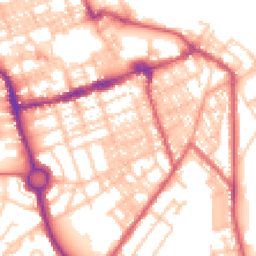 Daytime road noise heatmap for NE24 2ET