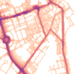 Daytime road noise heatmap for NE24 2HH