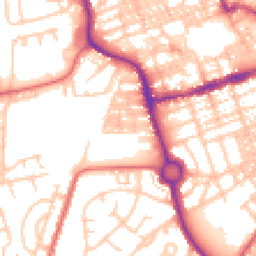 Daytime road noise heatmap for NE24 2LE