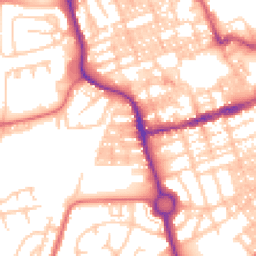 Daytime road noise heatmap for NE24 2RQ