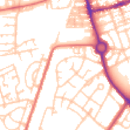 Daytime road noise heatmap for NE24 2SH