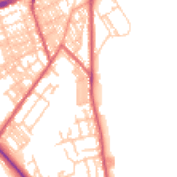 Daytime road noise heatmap for NE24 3DU