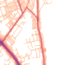 Daytime road noise heatmap for NE24 3EY