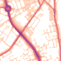 Daytime road noise heatmap for NE24 3JX