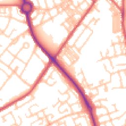 Daytime road noise heatmap for NE24 3LA