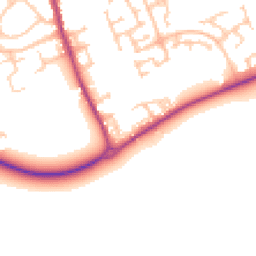 Daytime road noise heatmap for NE24 3PR