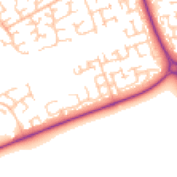Daytime road noise heatmap for NE24 3RF