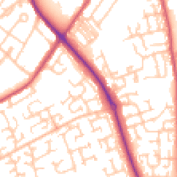 Daytime road noise heatmap for NE24 3TE