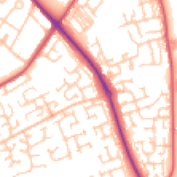 Daytime road noise heatmap for NE24 3TJ