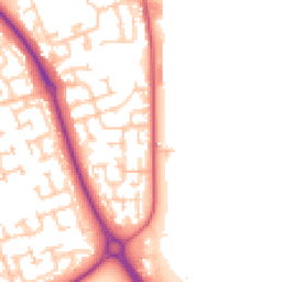 Daytime road noise heatmap for NE24 3UJ