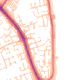 Daytime road noise heatmap for NE24 3UL