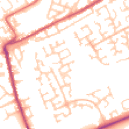 Daytime road noise heatmap for NE24 3XP
